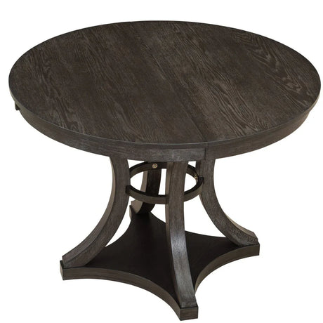 5-Piece Extendable Round Dining Table Set With Upholstered Chairs - Omega Lifestyles