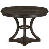 5-Piece Extendable Round Dining Table Set With Upholstered Chairs - Omega Lifestyles