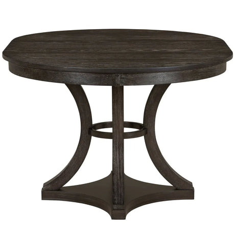 5-Piece Extendable Round Dining Table Set With Upholstered Chairs - Omega Lifestyles