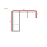 5 - Piece Modern Rattan Wicker Sectional Patio Set With Cushions - Driftwood - Omega Lifestyles