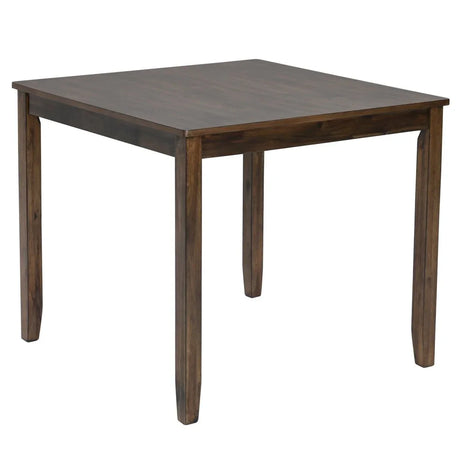 5-Piece Walnut Square Wooden Dining Table Set With Chairs - Omega Lifestyles