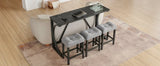59-Inch Industrial Solid Wood Bar Table And Stools Set - Omega Lifestyles
