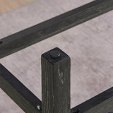 59-Inch Industrial Solid Wood Bar Table And Stools Set - Omega Lifestyles