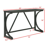 59-Inch Industrial Solid Wood Bar Table And Stools Set - Omega Lifestyles