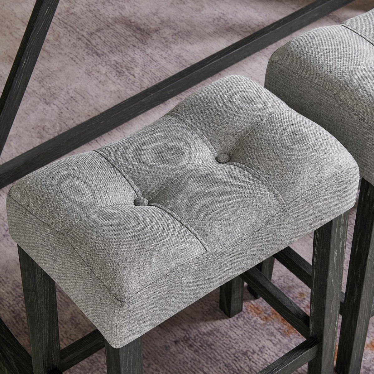 59-Inch Industrial Solid Wood Bar Table And Stools Set - Omega Lifestyles