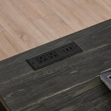 59-Inch Industrial Solid Wood Bar Table And Stools Set - Omega Lifestyles