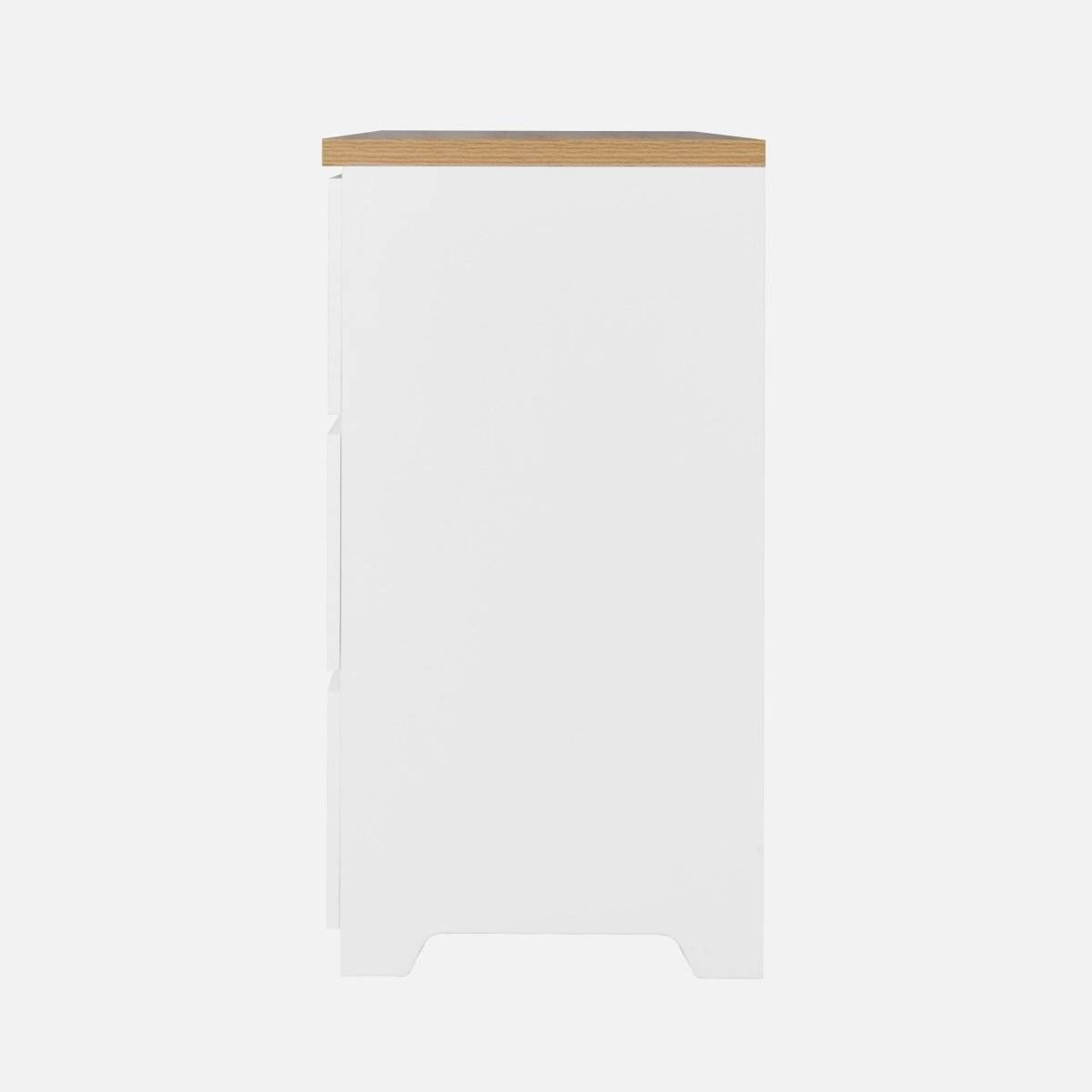 6-Drawer White Particle Board Storage Dresser Cabinet - Sleep Galleria