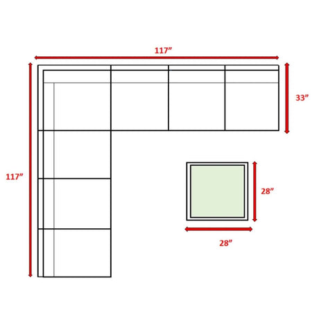 6 - Person Outdoor Wicker Seating Set With Plush Cushions - Driftwood - Omega Lifestyles
