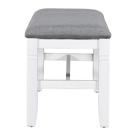 6-Piece Farmhouse Solid Wood Dining Table Set With Upholstered Bench - Omega Lifestyles