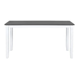 6-Piece Farmhouse Solid Wood Dining Table Set With Upholstered Bench - Omega Lifestyles