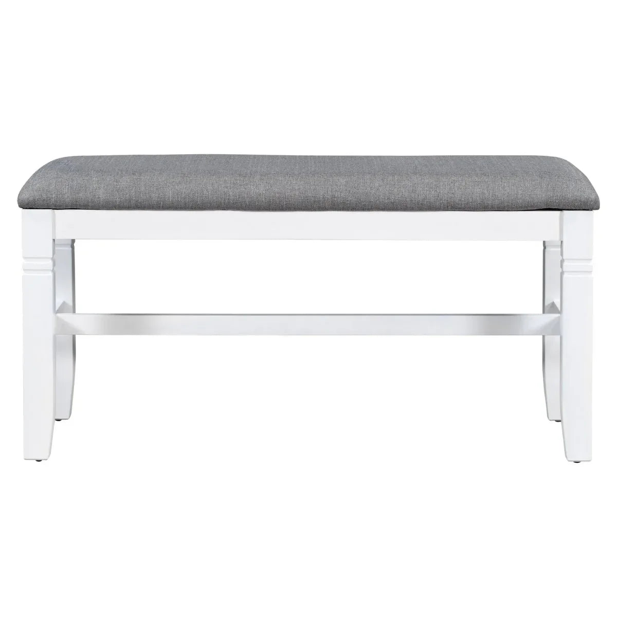 6-Piece Farmhouse Solid Wood Dining Table Set With Upholstered Bench - Omega Lifestyles