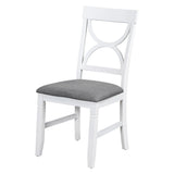 6-Piece Farmhouse Solid Wood Dining Table Set With Upholstered Bench - Omega Lifestyles