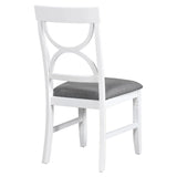 6-Piece Farmhouse Solid Wood Dining Table Set With Upholstered Bench - Omega Lifestyles