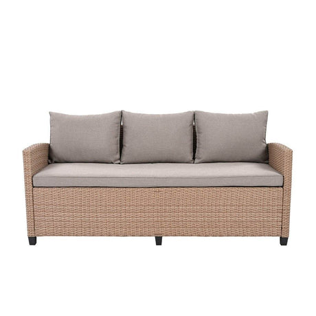 6-Piece Outdoor PE Rattan Patio Furniture Set With Cushions - Omega Lifestyles