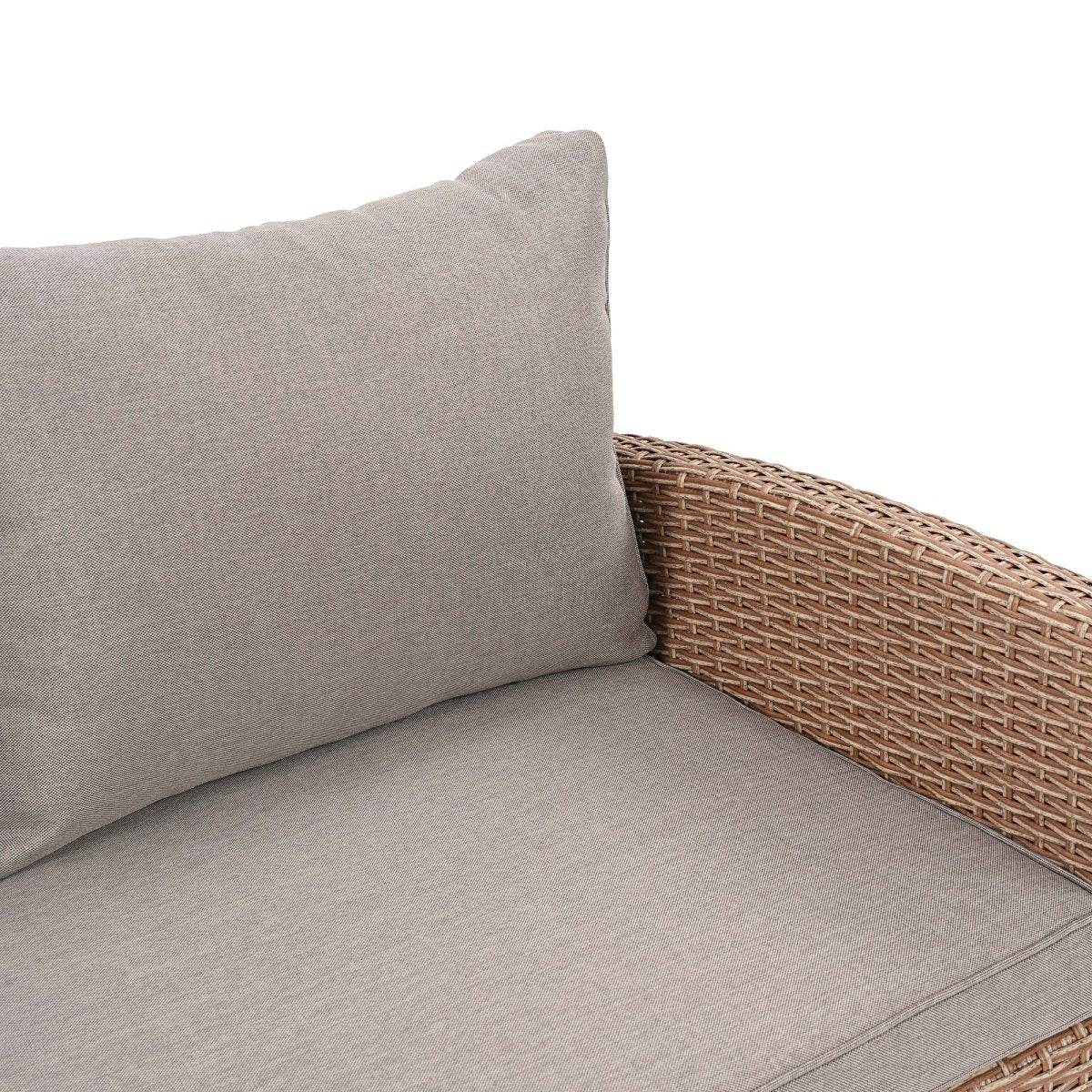 6-Piece Outdoor PE Rattan Patio Furniture Set With Cushions - Omega Lifestyles