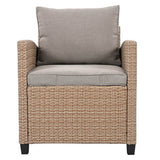 6-Piece Outdoor PE Rattan Patio Furniture Set With Cushions - Omega Lifestyles