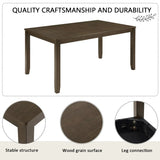 6-Piece Rustic Wooden Dining Table Set With Bench And Chairs - Omega Lifestyles