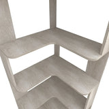6-Tier L-Shaped Corner Bookshelf Engineered Wood Gray - Omega Lifestyles