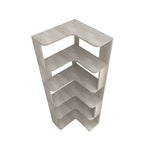 6-Tier L-Shaped Corner Bookshelf Engineered Wood Gray - Omega Lifestyles