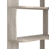 6-Tier L-Shaped Corner Bookshelf Engineered Wood Gray - Omega Lifestyles