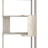 6-Tier L-Shaped Corner Bookshelf Engineered Wood Gray - Omega Lifestyles