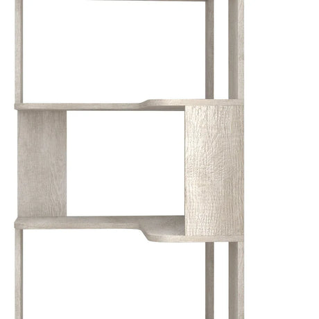 6-Tier L-Shaped Corner Bookshelf Engineered Wood Gray - Omega Lifestyles