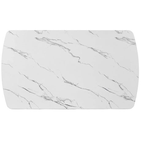 63-Inch Modern Faux Marble Rectangular Dining Table - Omega Lifestyles
