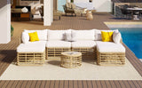 7-Piece All-Weather Wicker Outdoor Patio Sofa Set - Sleep Galleria