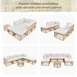 7-Piece All-Weather Wicker Outdoor Patio Sofa Set - Sleep Galleria