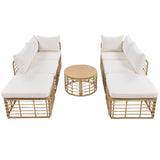 7-Piece All-Weather Wicker Outdoor Patio Sofa Set - Sleep Galleria