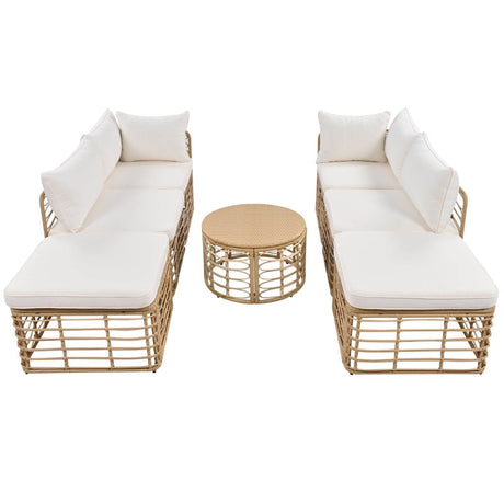 7-Piece All-Weather Wicker Outdoor Patio Sofa Set - Sleep Galleria