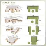 7-Piece All-Weather Wicker Outdoor Patio Sofa Set - Sleep Galleria