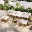 7-Piece All-Weather Wicker Outdoor Patio Sofa Set - Sleep Galleria