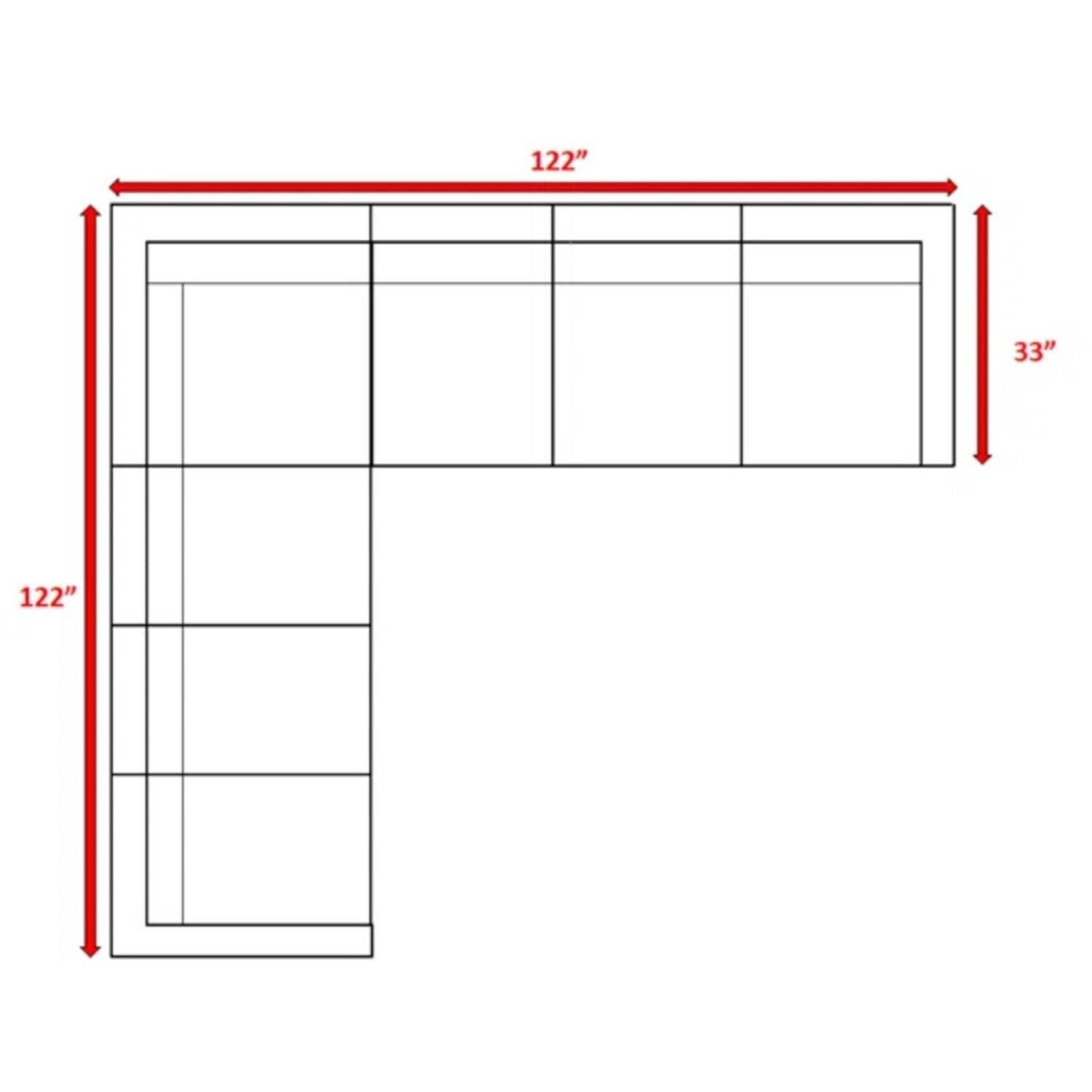 7 - Piece Aluminum Wicker Outdoor Patio Sectional Set With Cushions - Driftwood - Omega Lifestyles
