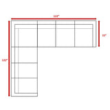 7 - Piece Aluminum Wicker Outdoor Patio Sectional Set With Cushions - Driftwood - Omega Lifestyles
