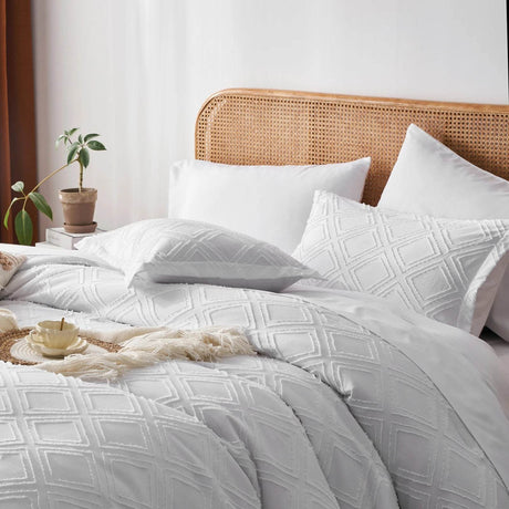 7-Piece Extra Soft Microfiber Diamond Tufted Comforter Set - Sleep Galleria