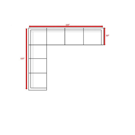 7 - Piece Modular Brown Wicker Outdoor Sectional Seating Group - Driftwood - Omega Lifestyles