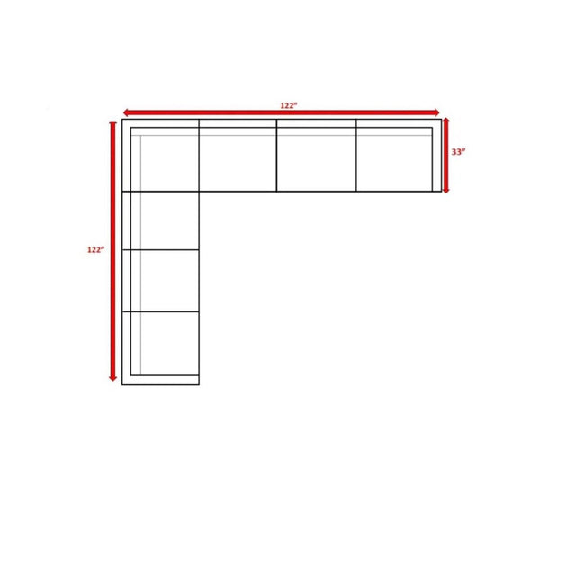 7-Piece Modular Brown Wicker Outdoor Sectional Seating Group - Omega Lifestyles