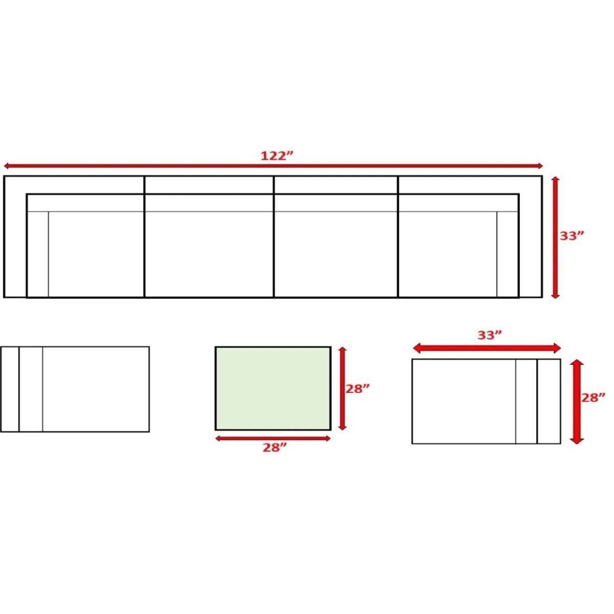 7 - Piece Modular Rattan Outdoor Conversation Set With Cushions - Driftwood - Omega Lifestyles