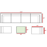7 - Piece Modular Rattan Outdoor Conversation Set With Cushions - Driftwood - Omega Lifestyles