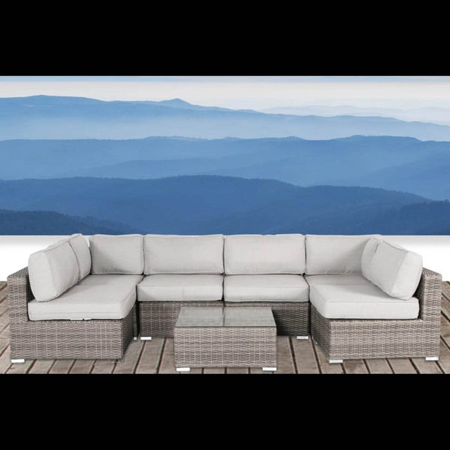 7-Piece Weather-Resistant Wicker Outdoor Patio Sofa Set - Omega Lifestyles
