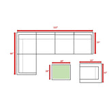 7 - Piece Weather - Resistant Wicker Patio Sectional With Cushions - Driftwood - Omega Lifestyles