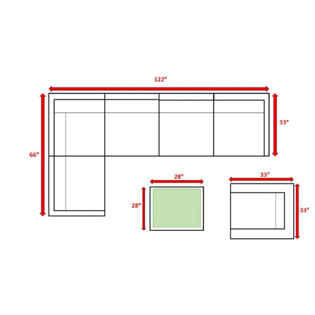 7 - Piece Weather - Resistant Wicker Patio Sectional With Cushions - Driftwood - Omega Lifestyles