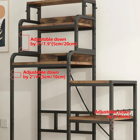 7-Tier Multifunctional Mini Fridge And Microwave Storage Rack - Omega Lifestyles