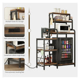 7-Tier Multifunctional Mini Fridge And Microwave Storage Rack - Omega Lifestyles