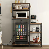 7-Tier Multifunctional Mini Fridge And Microwave Storage Rack - Omega Lifestyles