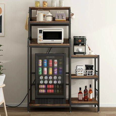 7-Tier Multifunctional Mini Fridge And Microwave Storage Rack - Omega Lifestyles