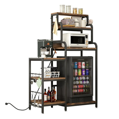 7-Tier Multifunctional Mini Fridge And Microwave Storage Rack - Omega Lifestyles