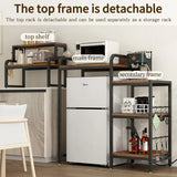 7-Tier Multifunctional Mini Fridge And Microwave Storage Rack - Omega Lifestyles