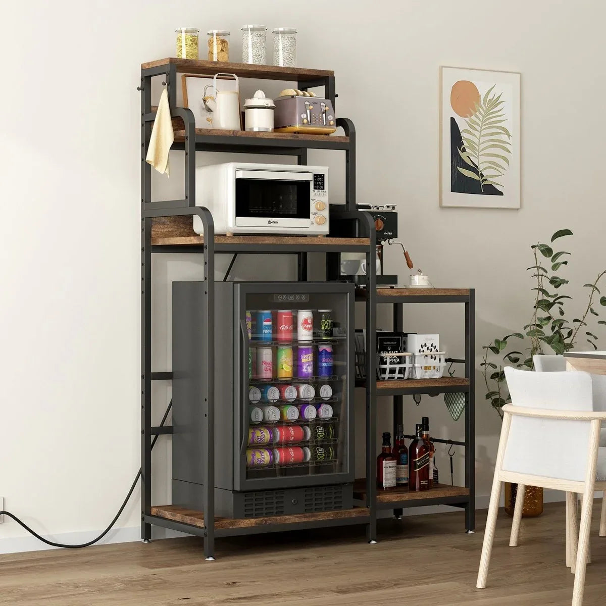 7-Tier Multifunctional Mini Fridge And Microwave Storage Rack - Omega Lifestyles